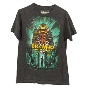 Dr who and the Daleks movie poster graphic tee shirt unisex size small